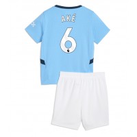 Manchester City Nathan Ake #6 Fußballbekleidung Heimtrikot Kinder 2024-25 Kurzarm (+ kurze hosen)